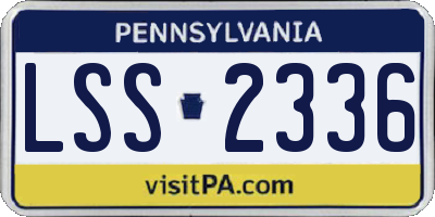 PA license plate LSS2336