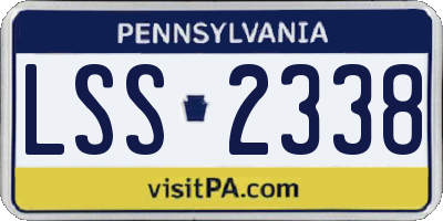 PA license plate LSS2338