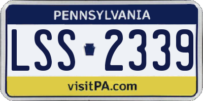 PA license plate LSS2339