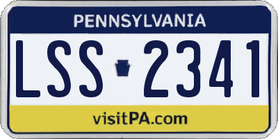 PA license plate LSS2341