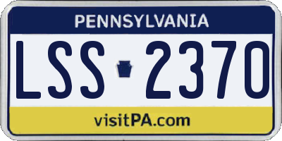 PA license plate LSS2370