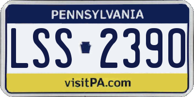PA license plate LSS2390