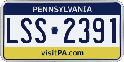 PA license plate LSS2391