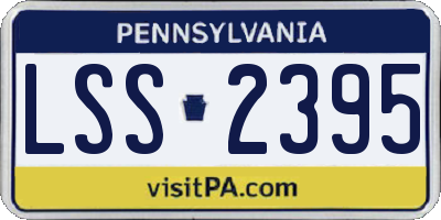 PA license plate LSS2395