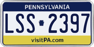 PA license plate LSS2397