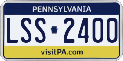 PA license plate LSS2400