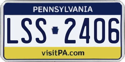 PA license plate LSS2406