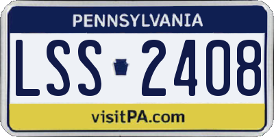 PA license plate LSS2408