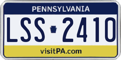 PA license plate LSS2410