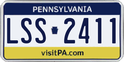 PA license plate LSS2411