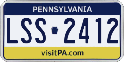 PA license plate LSS2412