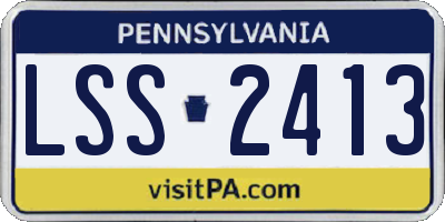 PA license plate LSS2413