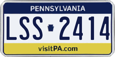 PA license plate LSS2414