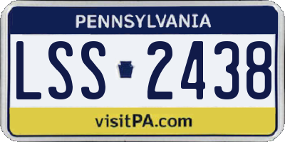 PA license plate LSS2438