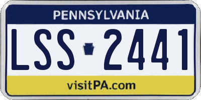 PA license plate LSS2441