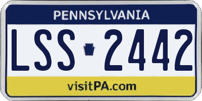 PA license plate LSS2442