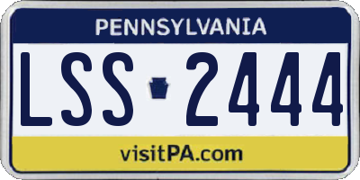 PA license plate LSS2444
