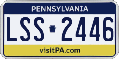 PA license plate LSS2446