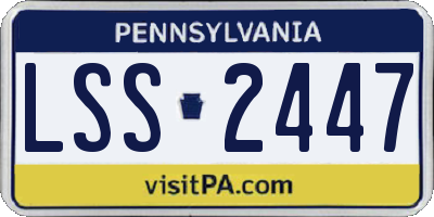 PA license plate LSS2447