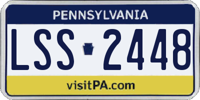 PA license plate LSS2448