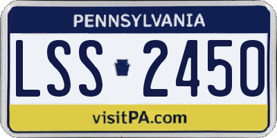 PA license plate LSS2450