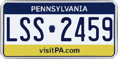 PA license plate LSS2459