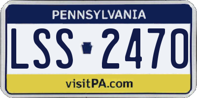 PA license plate LSS2470