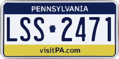 PA license plate LSS2471