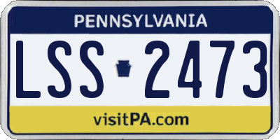 PA license plate LSS2473