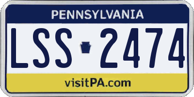 PA license plate LSS2474