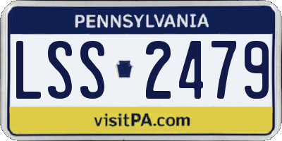 PA license plate LSS2479