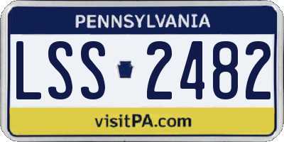 PA license plate LSS2482