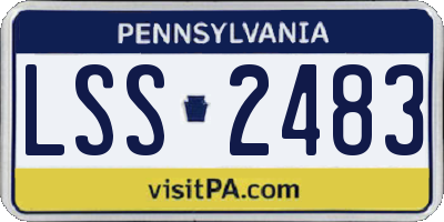 PA license plate LSS2483