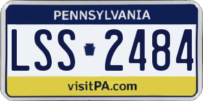 PA license plate LSS2484
