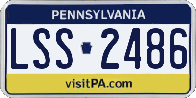 PA license plate LSS2486