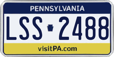PA license plate LSS2488