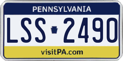 PA license plate LSS2490