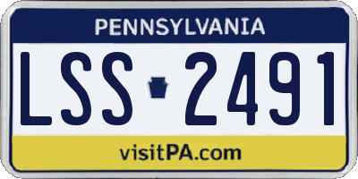 PA license plate LSS2491
