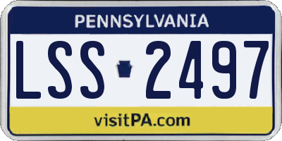 PA license plate LSS2497
