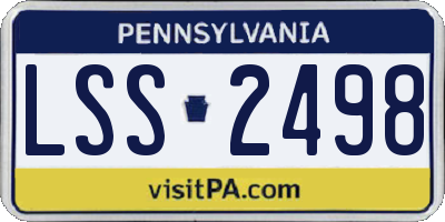 PA license plate LSS2498
