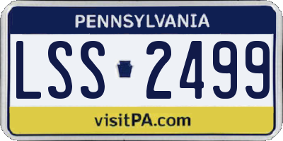 PA license plate LSS2499