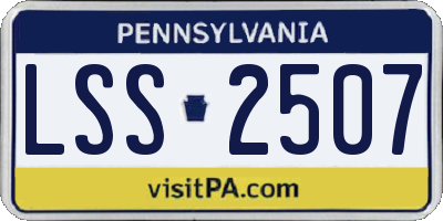 PA license plate LSS2507