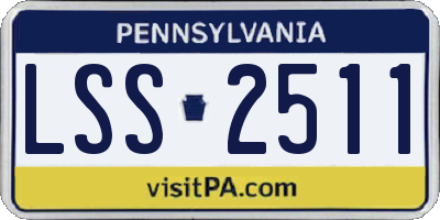 PA license plate LSS2511