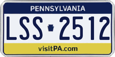 PA license plate LSS2512