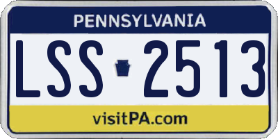 PA license plate LSS2513