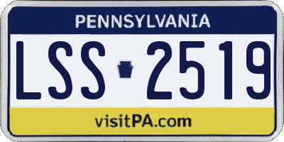 PA license plate LSS2519