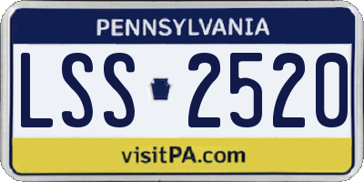 PA license plate LSS2520