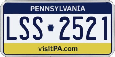 PA license plate LSS2521