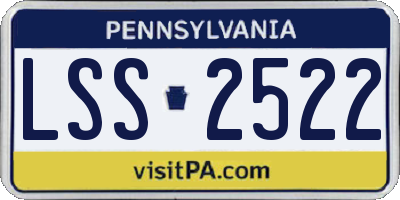 PA license plate LSS2522