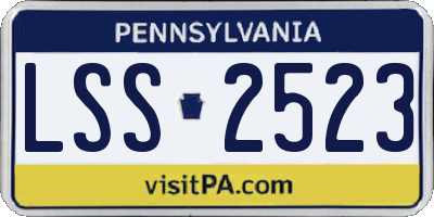 PA license plate LSS2523